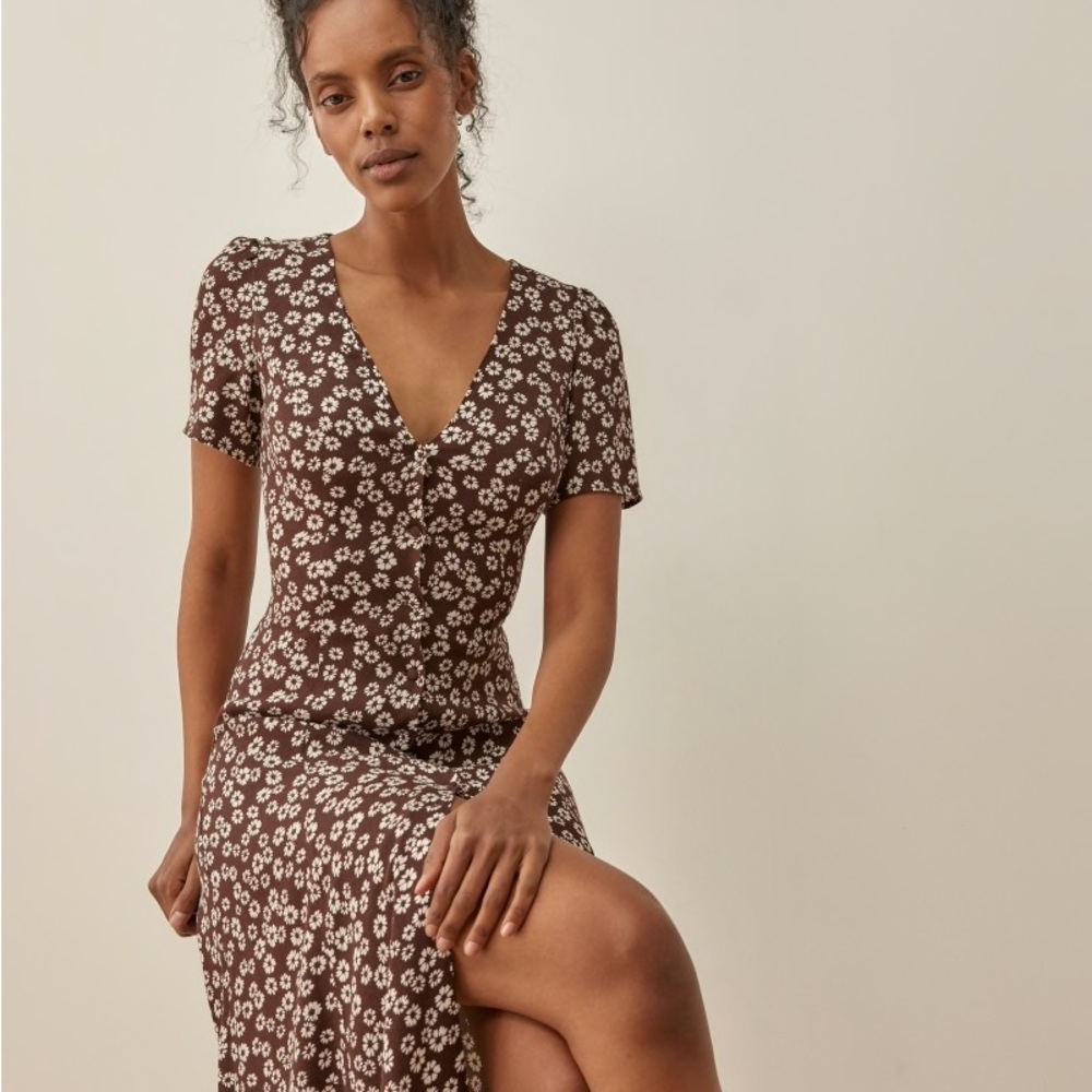 Reformation Locklin Dress - MAPLE Size 6